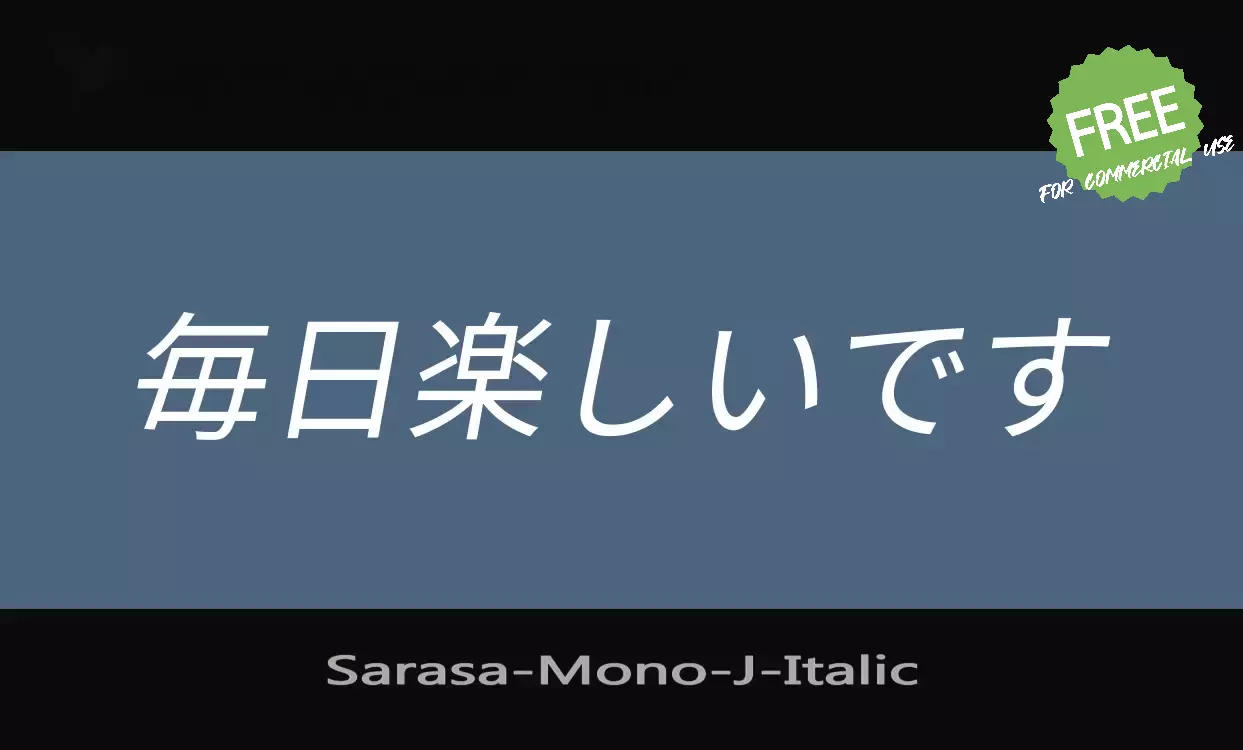 Font Sample of Sarasa-Mono-J