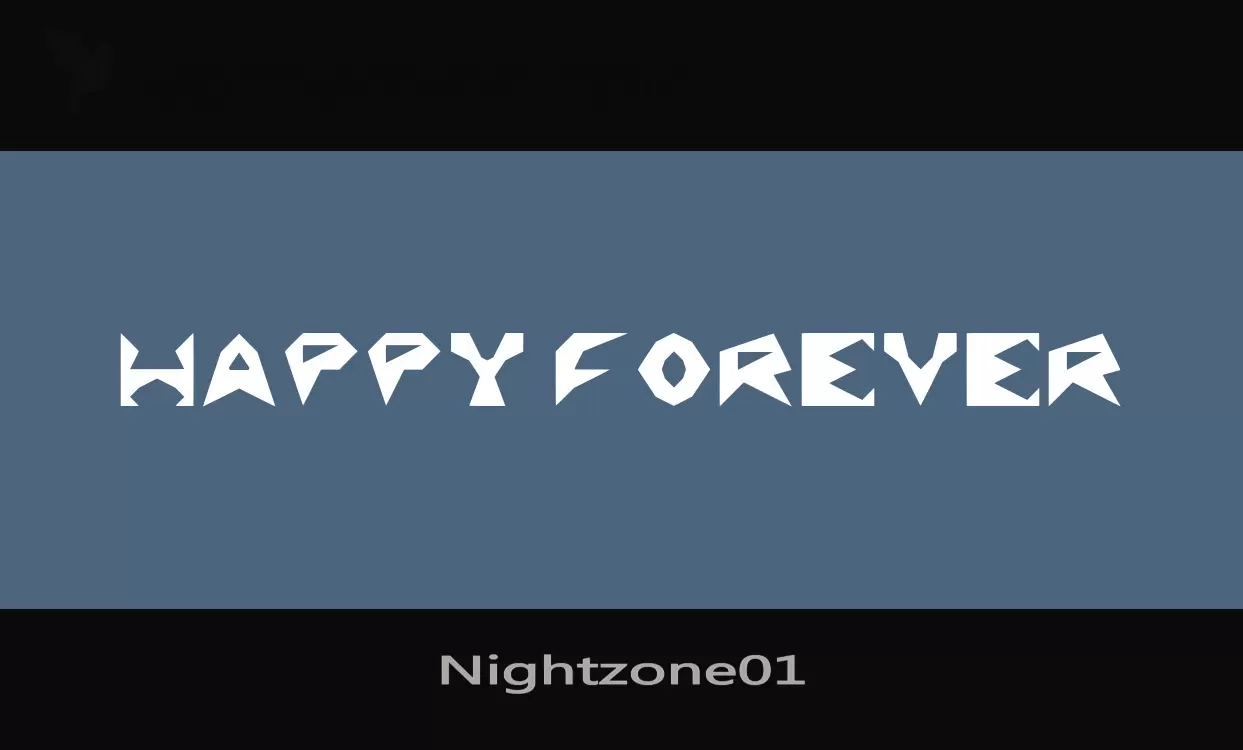 「Nightzone01」字体效果图
