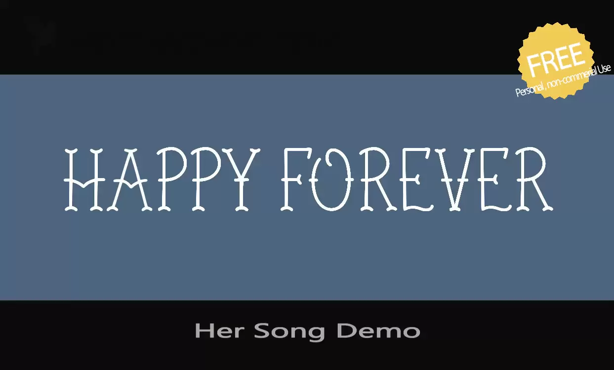 「Her-Song-Demo」字体效果图