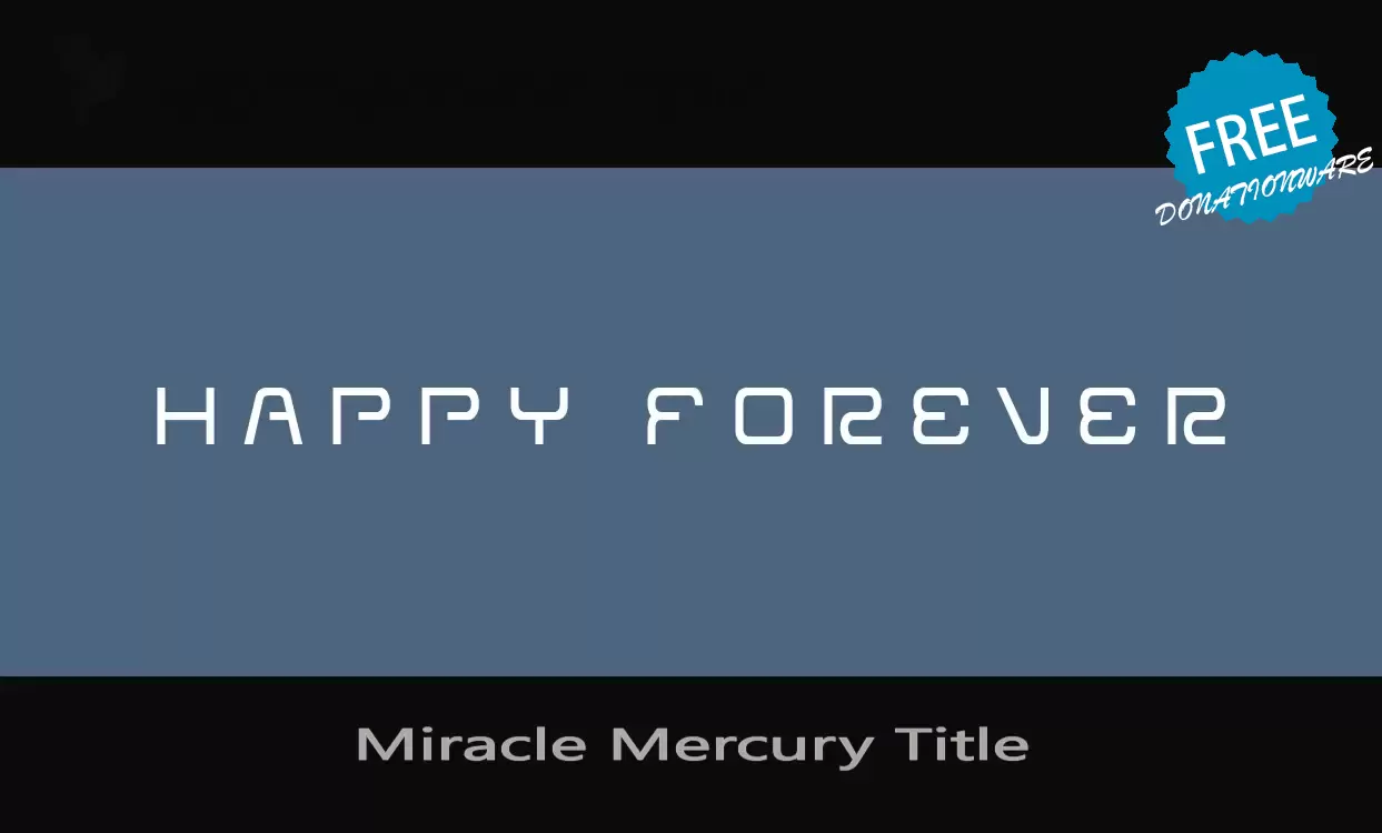 「Miracle-Mercury-Title」字体效果图