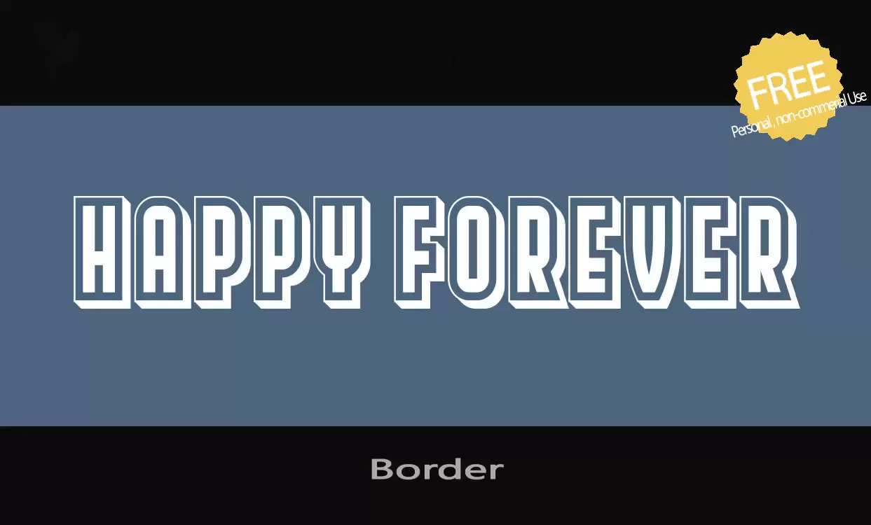 Font Sample of Border