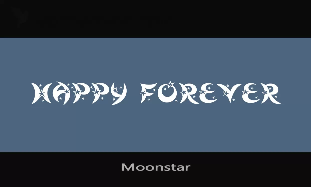 「Moonstar」字体效果图