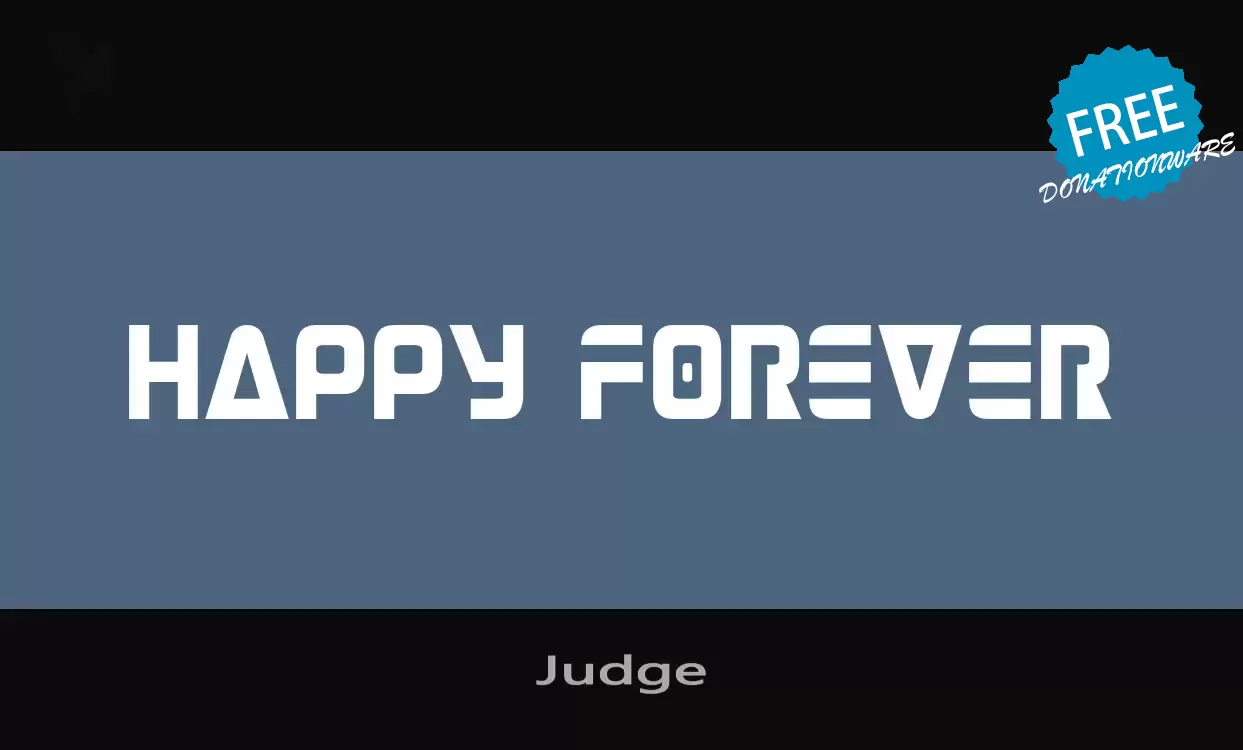 「Judge」字体效果图