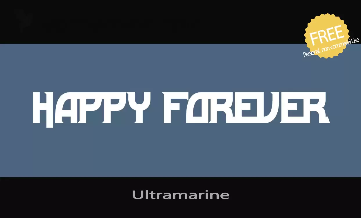 「Ultramarine」字体效果图