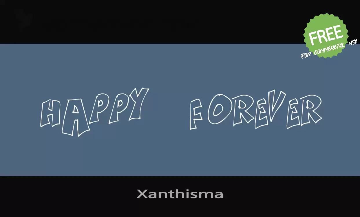 Font Sample of Xanthisma