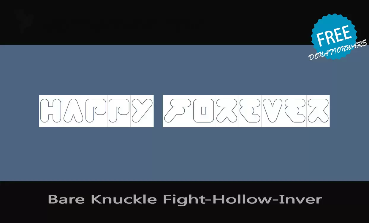 「Bare-Knuckle-Fight-Hollow-Inver」字体效果图