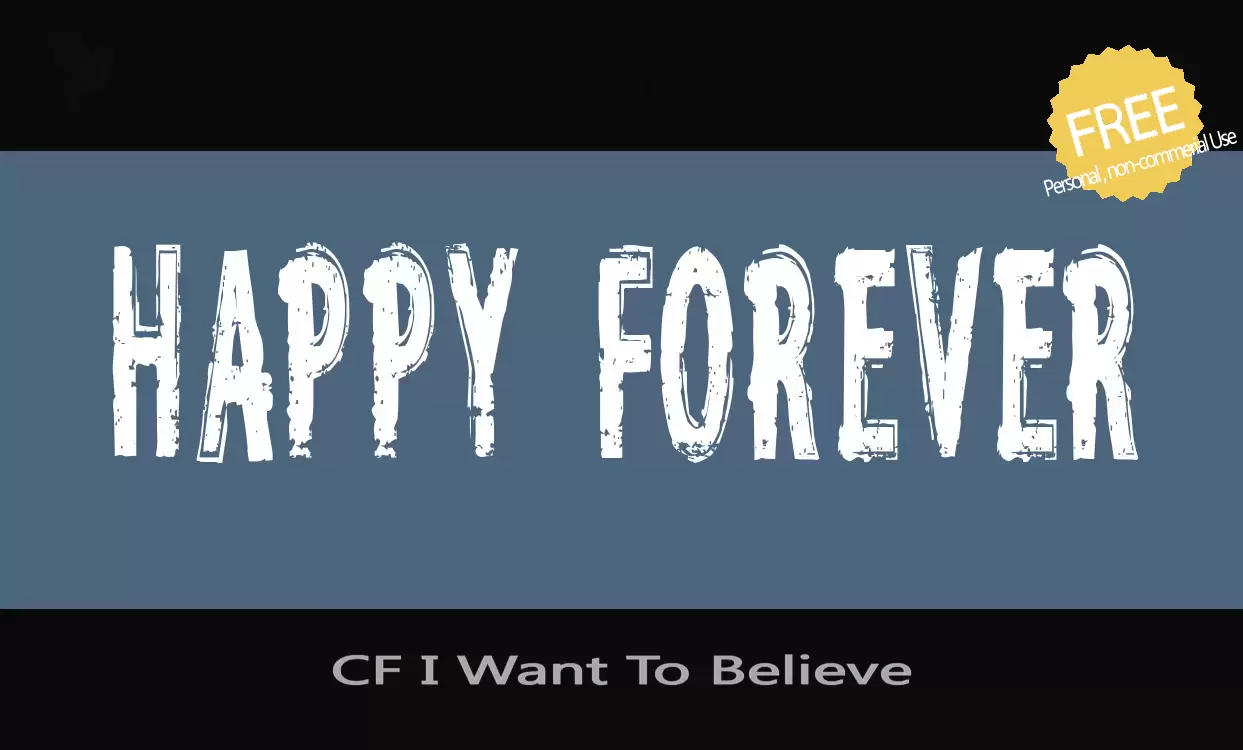 「CF-I-Want-To-Believe」字体效果图