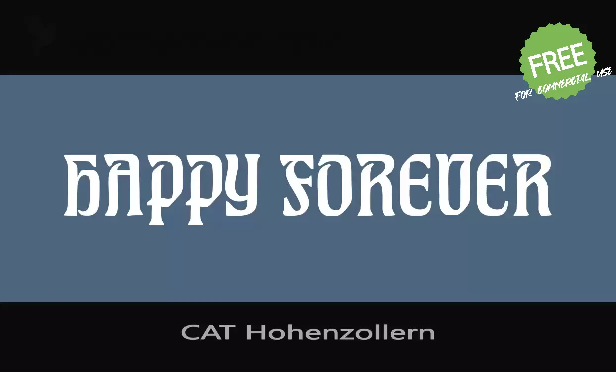 「CAT-Hohenzollern」字体效果图