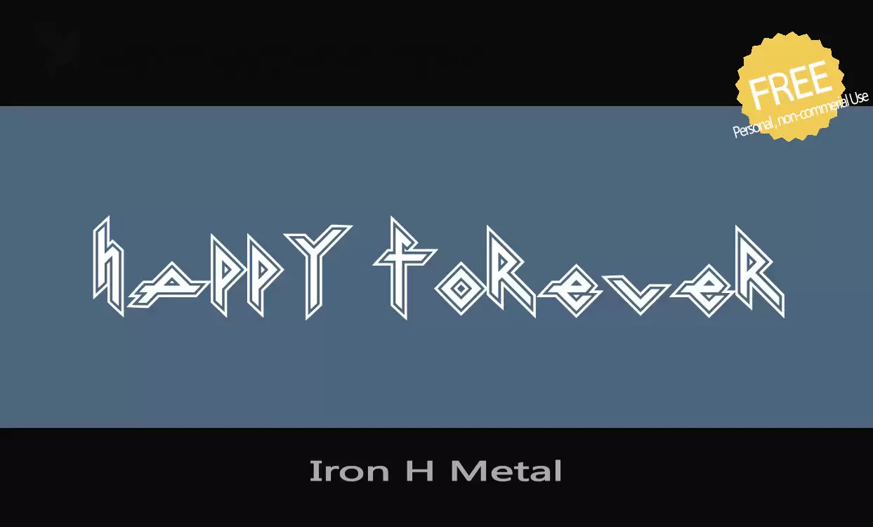 「Iron-H-Metal」字体效果图