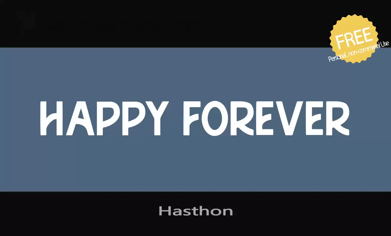 「Hasthon」字体效果图