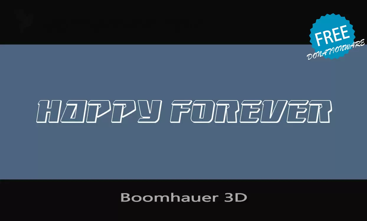「Boomhauer-3D」字体效果图