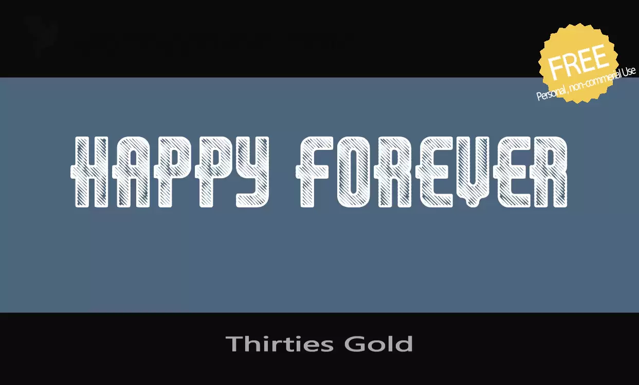 「Thirties-Gold」字体效果图