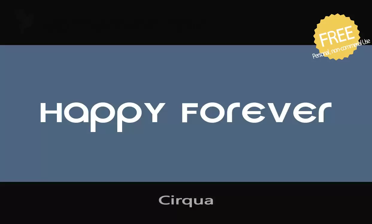 「Cirqua」字体效果图