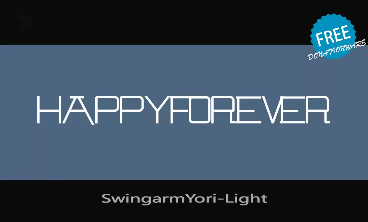 「SwingarmYori-Light」字体效果图