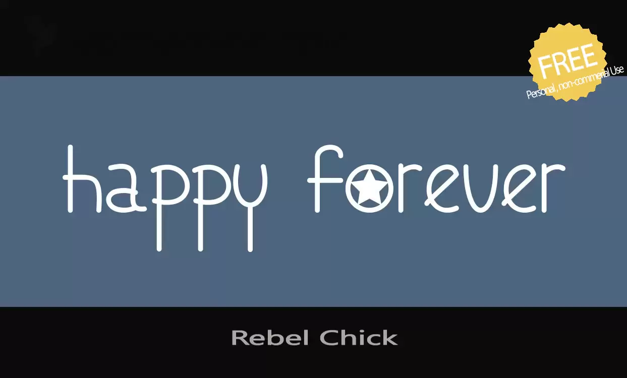 Font Sample of Rebel-Chick