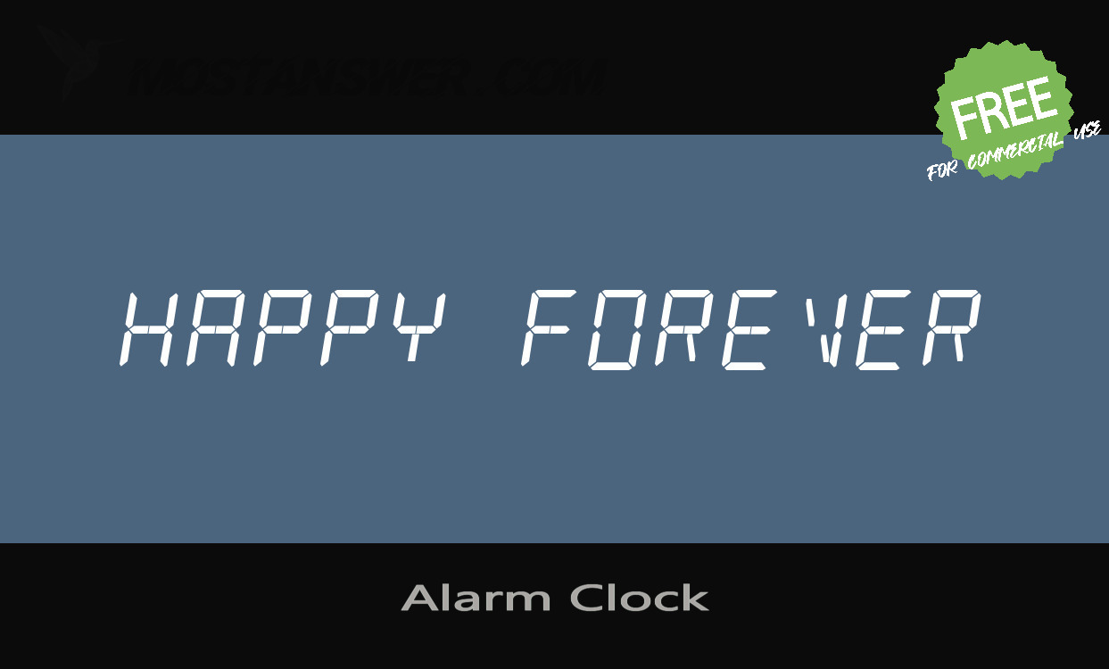 Alarm Clock Font by David J Patterson