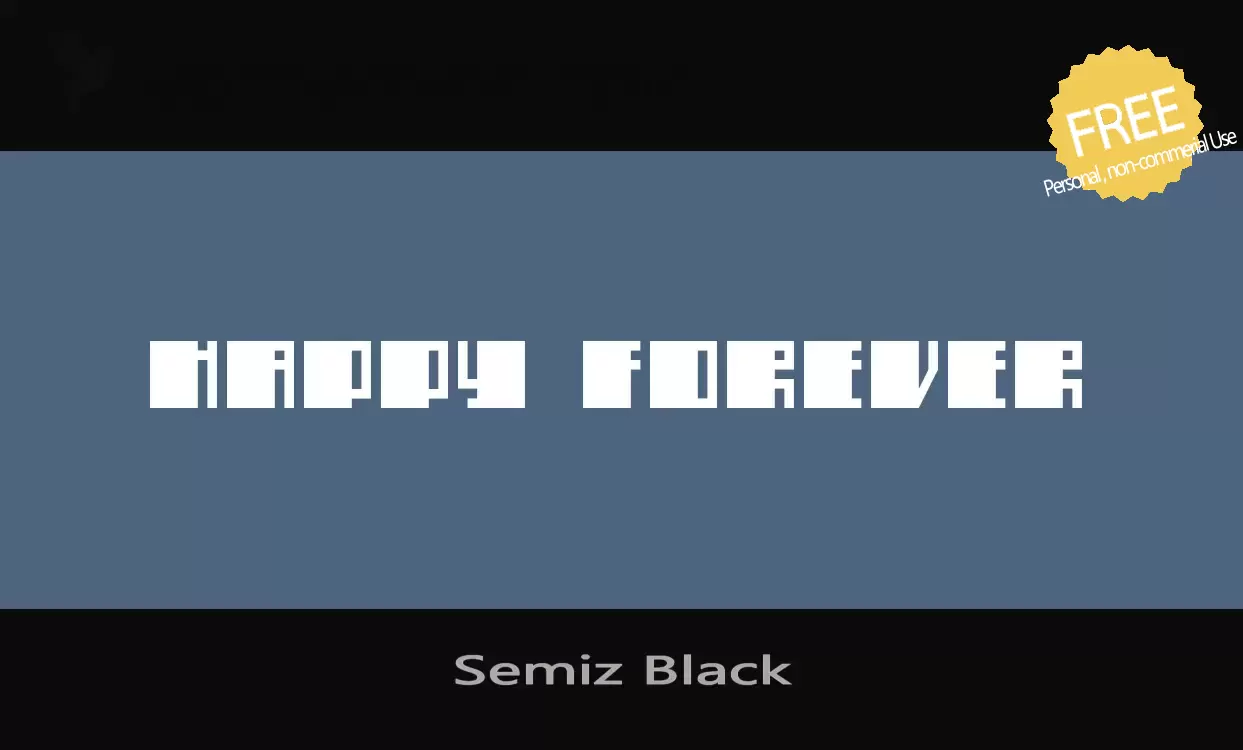 「Semiz-Black」字体效果图