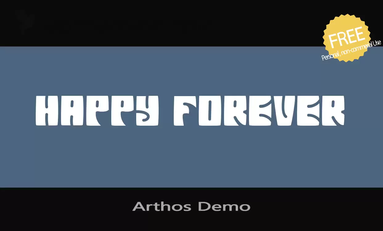 「Arthos-Demo」字体效果图