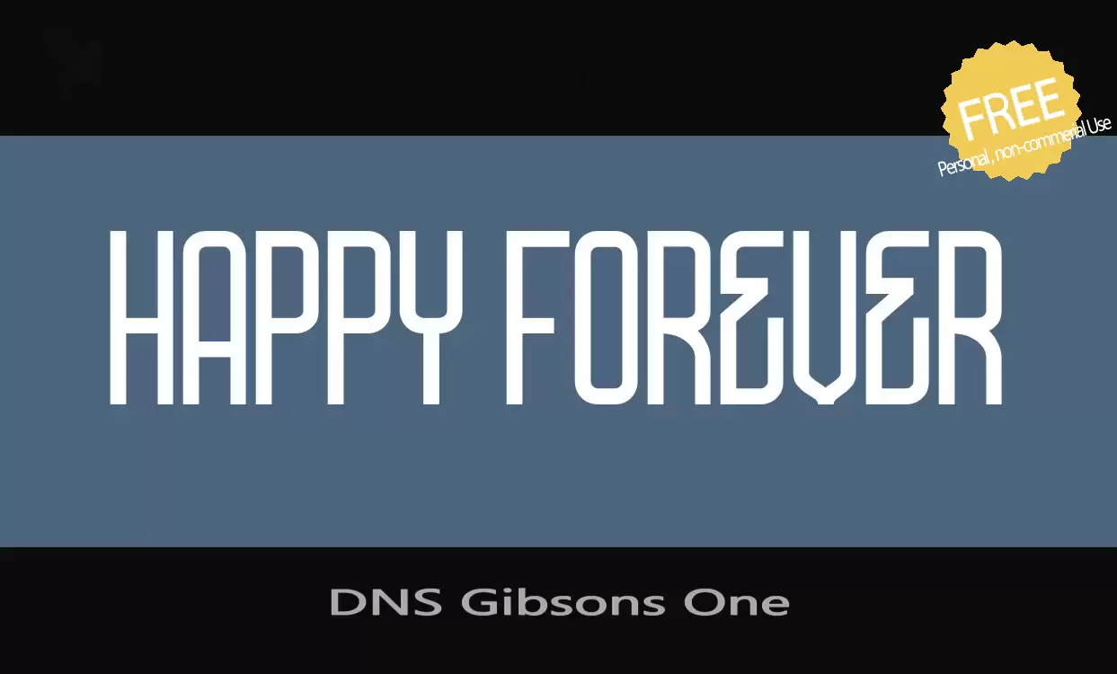 「DNS-Gibsons-One」字体效果图