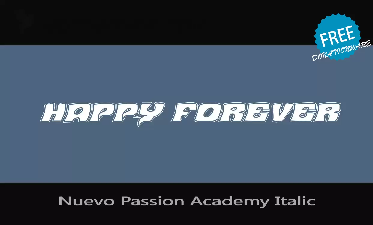 「Nuevo-Passion-Academy-Italic」字体效果图