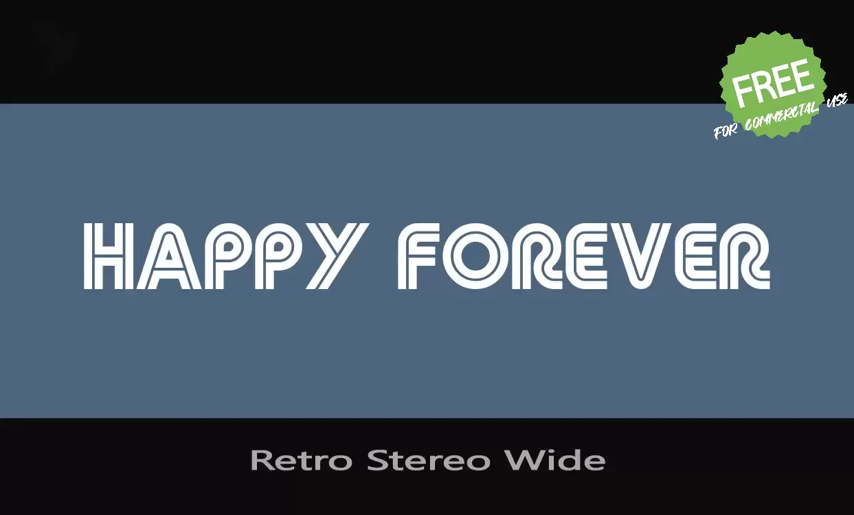 「Retro-Stereo-Wide」字体效果图