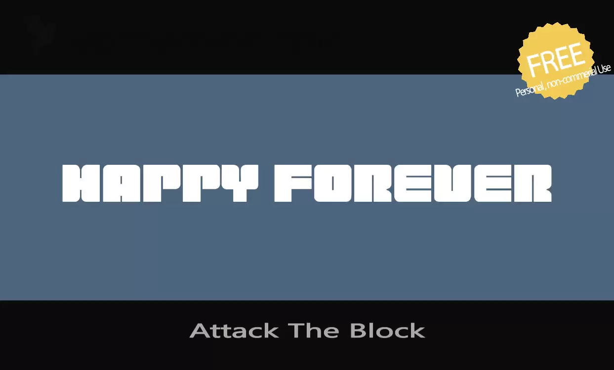 Font Sample of Attack-The-Block