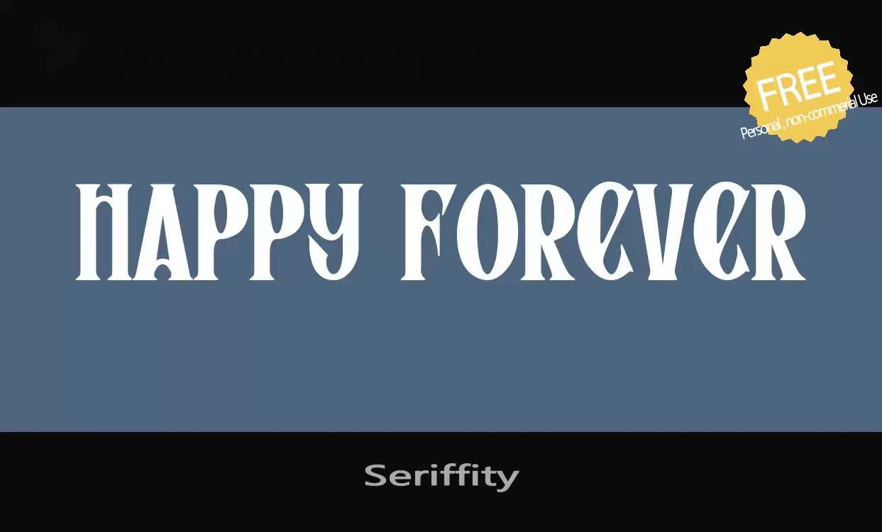 「Seriffity」字体效果图