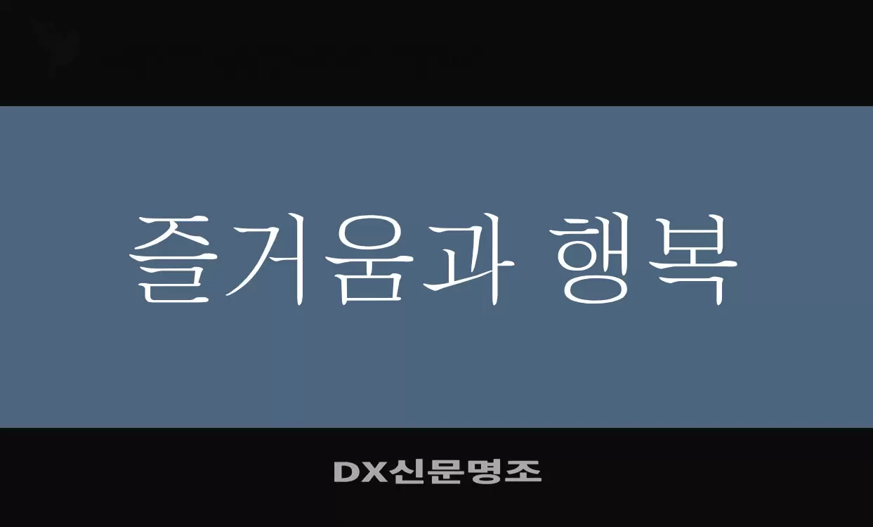 Font Sample of DX신문명조