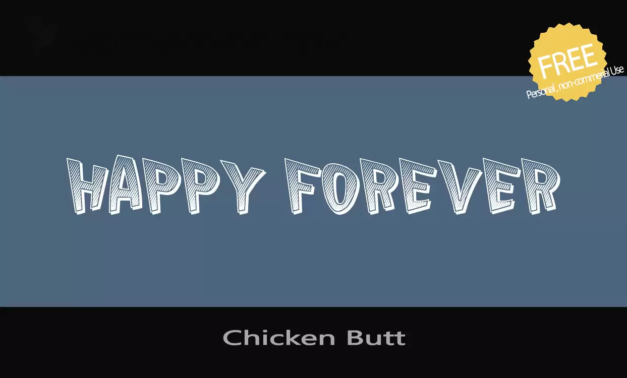 Font Sample of Chicken-Butt