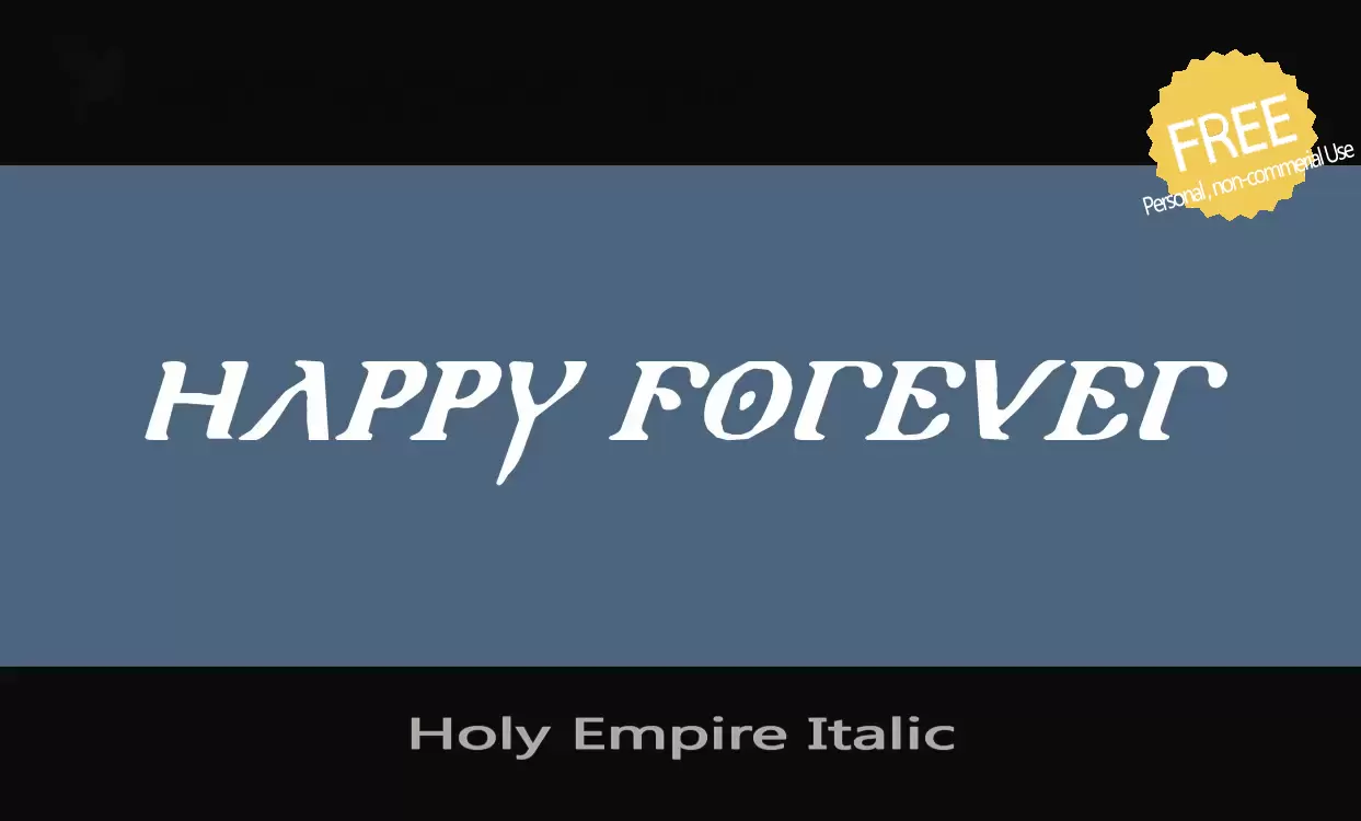 Sample of Holy-Empire-Italic
