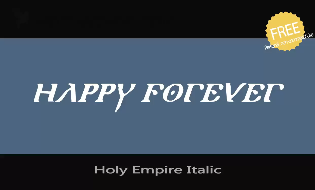 「Holy-Empire-Italic」字体效果图