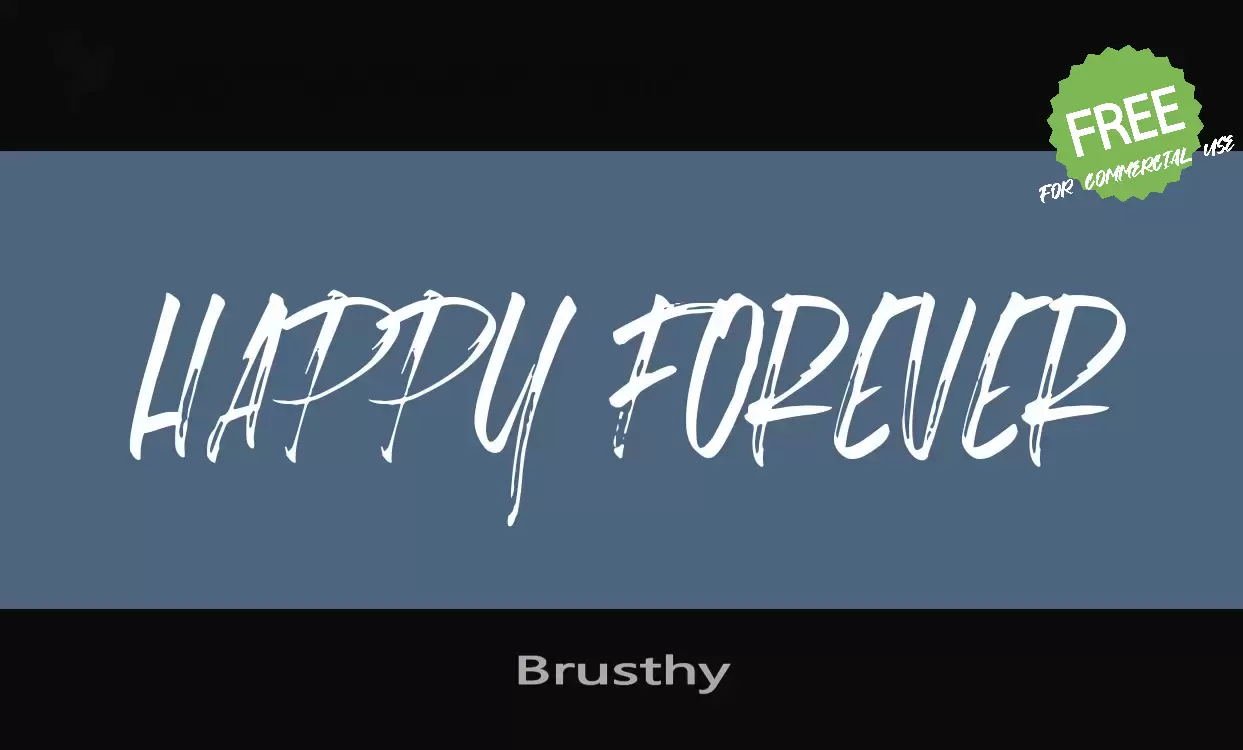 Font Sample of Brusthy