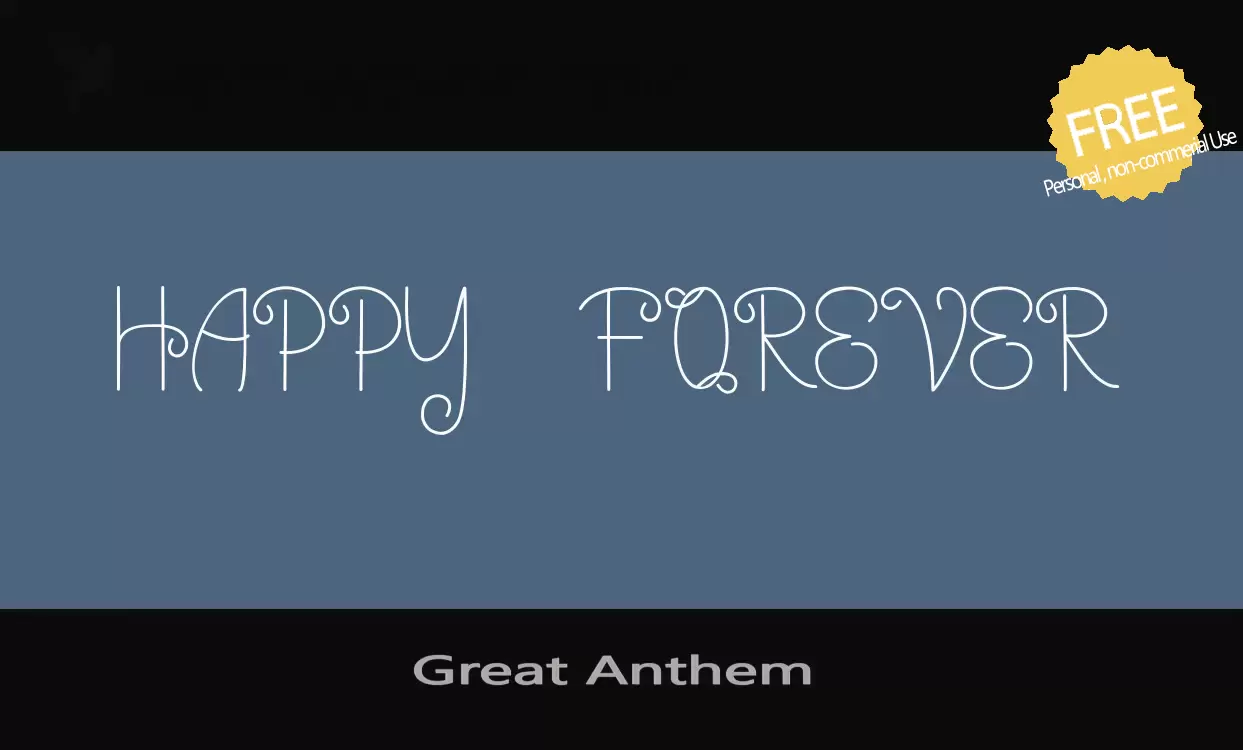 「Great-Anthem」字体效果图
