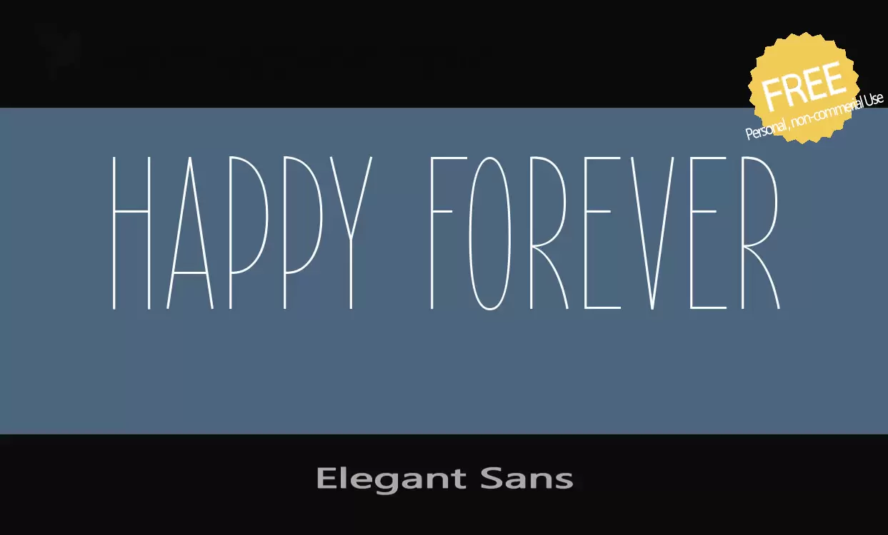 「Elegant-Sans」字体效果图