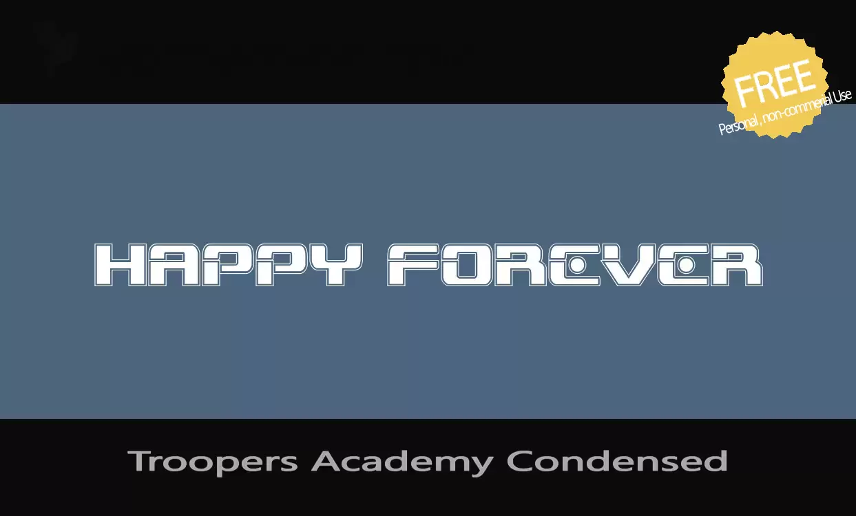 「Troopers-Academy-Condensed」字体效果图