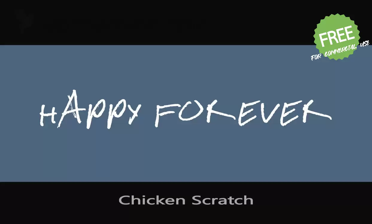 Font Sample of Chicken-Scratch