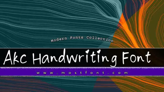 Typographic Design of Akc-Handwriting-Font