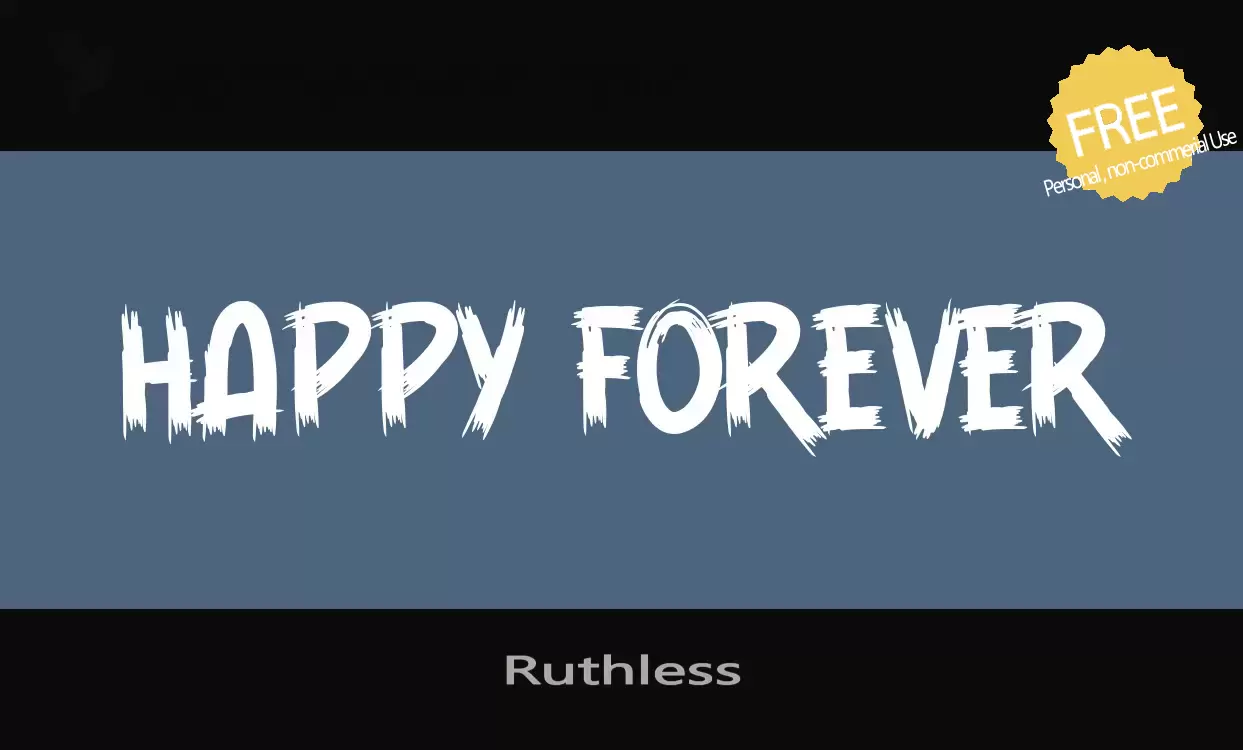 「Ruthless」字体效果图