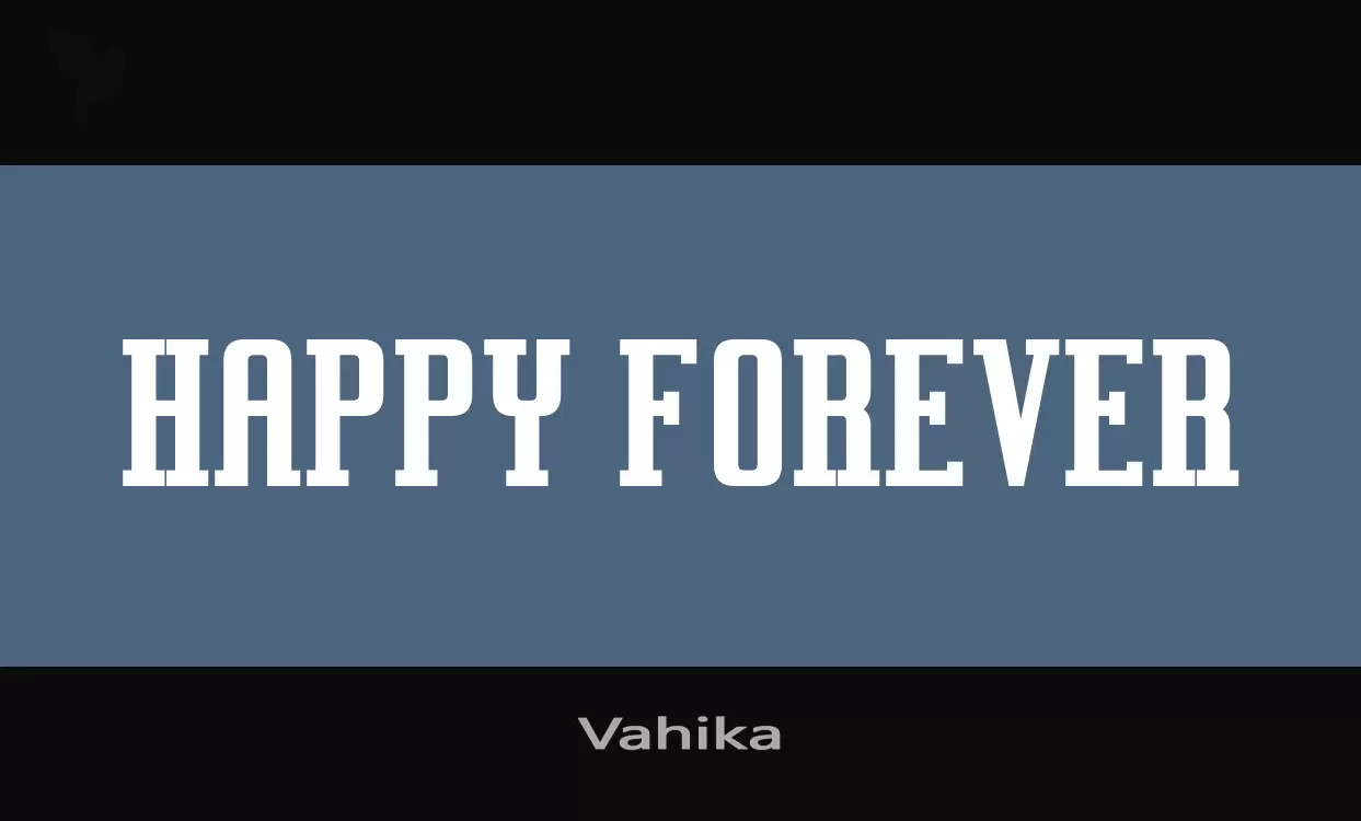 「Vahika」字体效果图