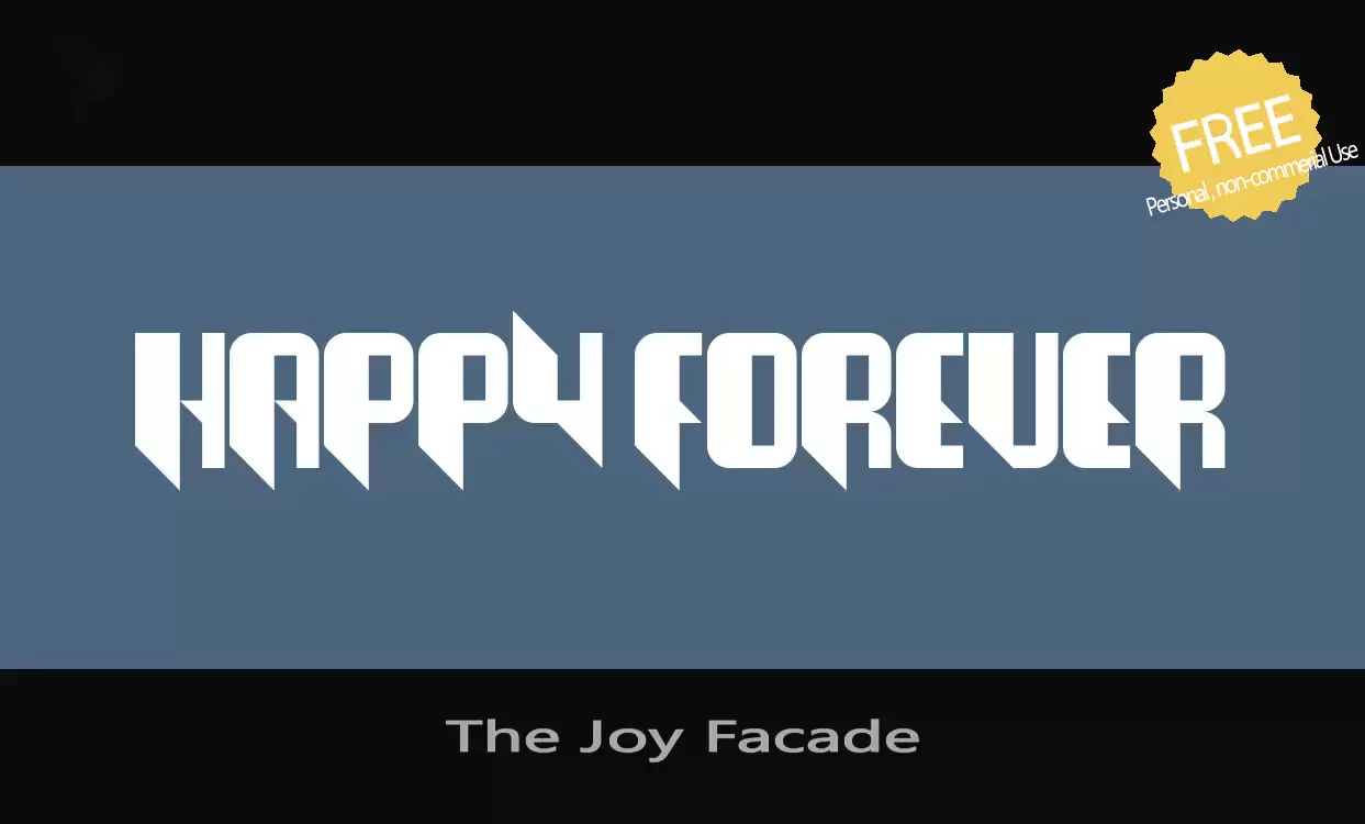 「The-Joy-Facade」字体效果图