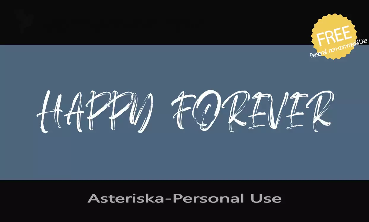 「Asteriska-Personal-Use」字体效果图
