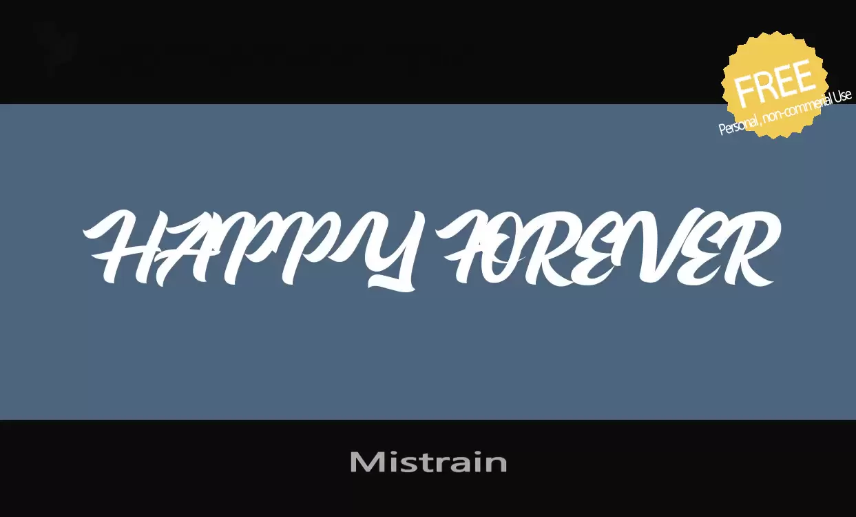 「Mistrain」字体效果图