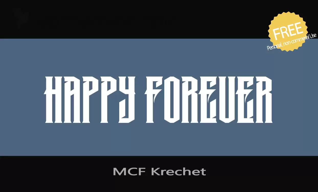 「MCF-Krechet」字体效果图