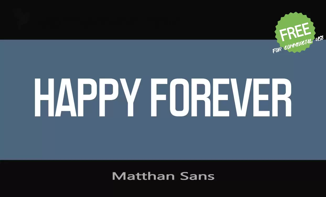 「Matthan Sans」字体效果图