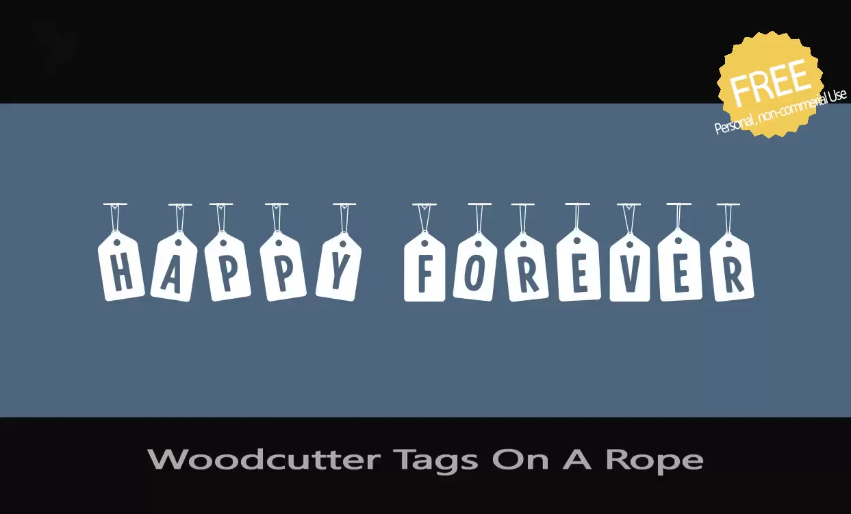 「Woodcutter-Tags-On-A-Rope」字体效果图