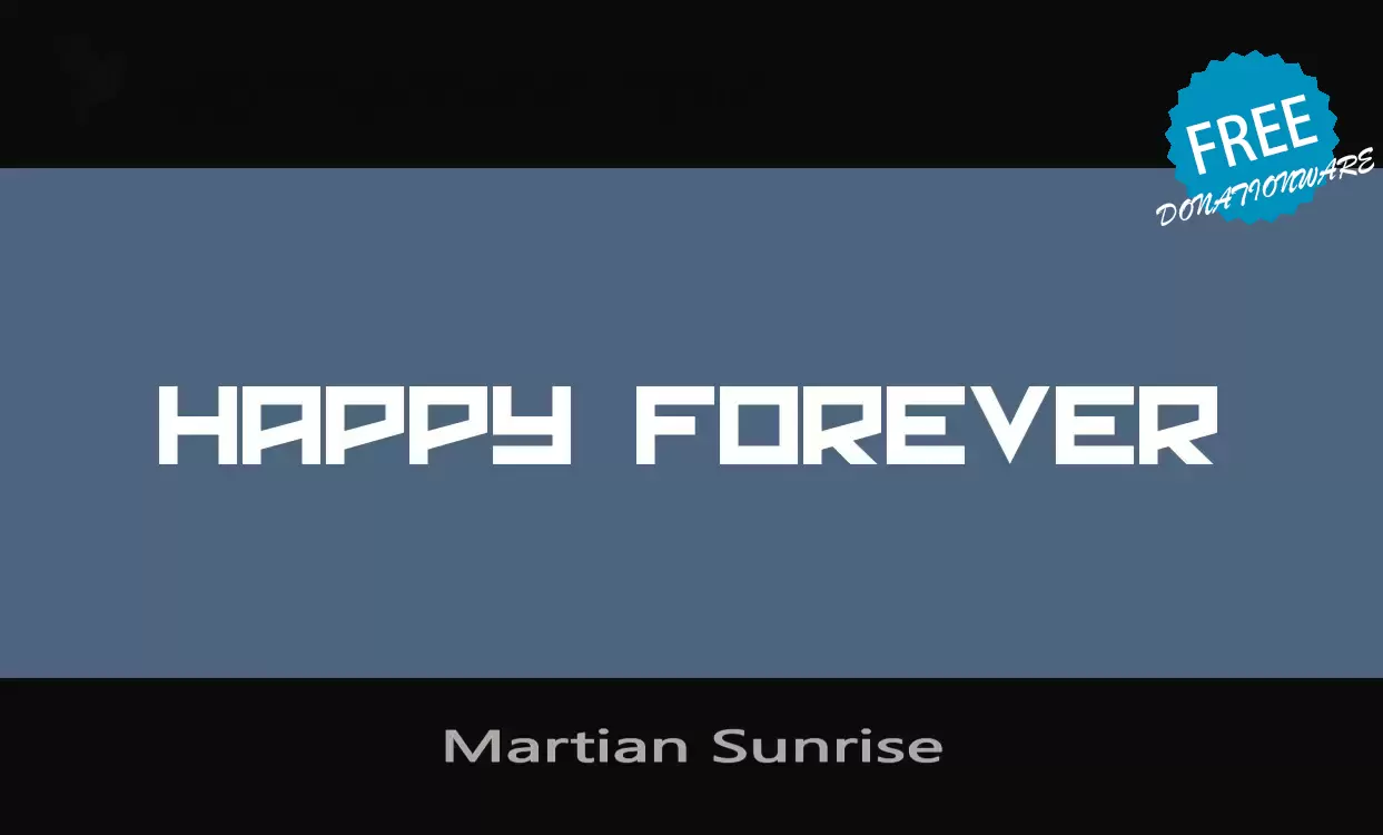 「Martian-Sunrise」字体效果图