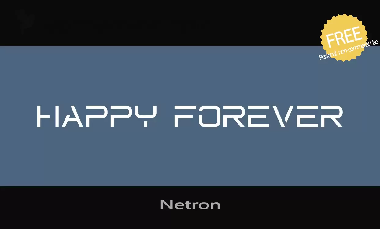 「Netron」字体效果图