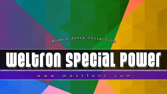 「Weltron-Special-Power」字体排版图片