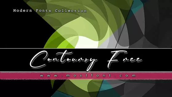 「Contoursy-Free」字体排版样式