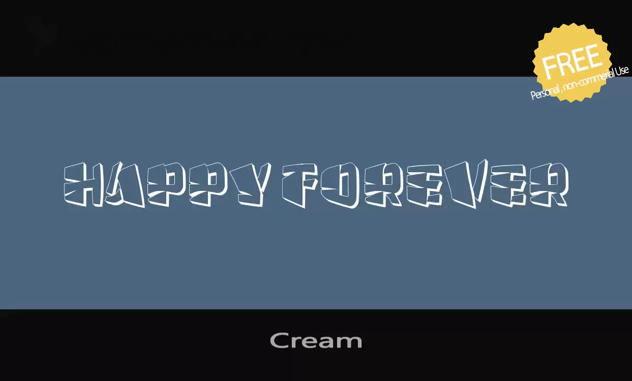 Font Sample of Cream